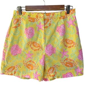 Lilly Pulitzer Vintage Starfish Shells High-Rise Shorts Size 8